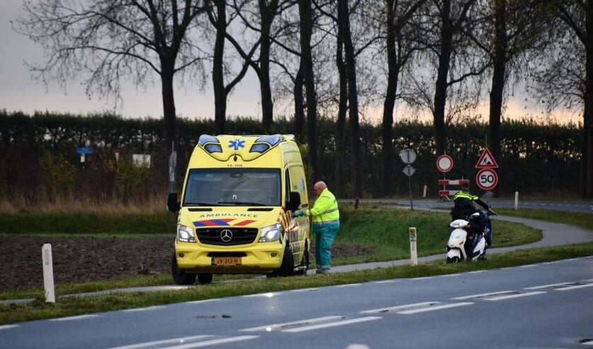 Scooterrijder gewond bij ongeval op Postweg bij Lewedorp