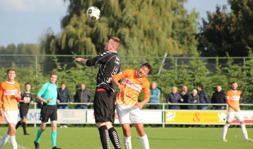 De virtuele topscorer Robin Boogaard hier in actie tegen de Patrijzen.