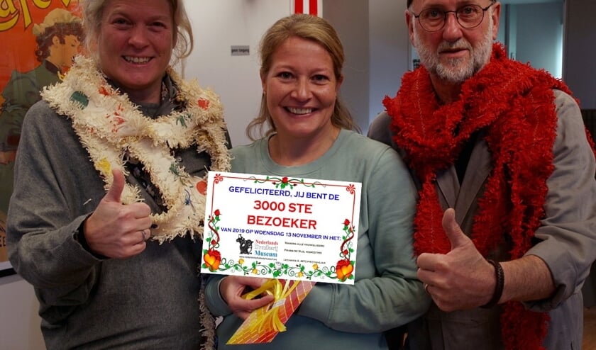 Van links naar rechts Tante Astrid, juf Vanessa en Dirk den Drukker.