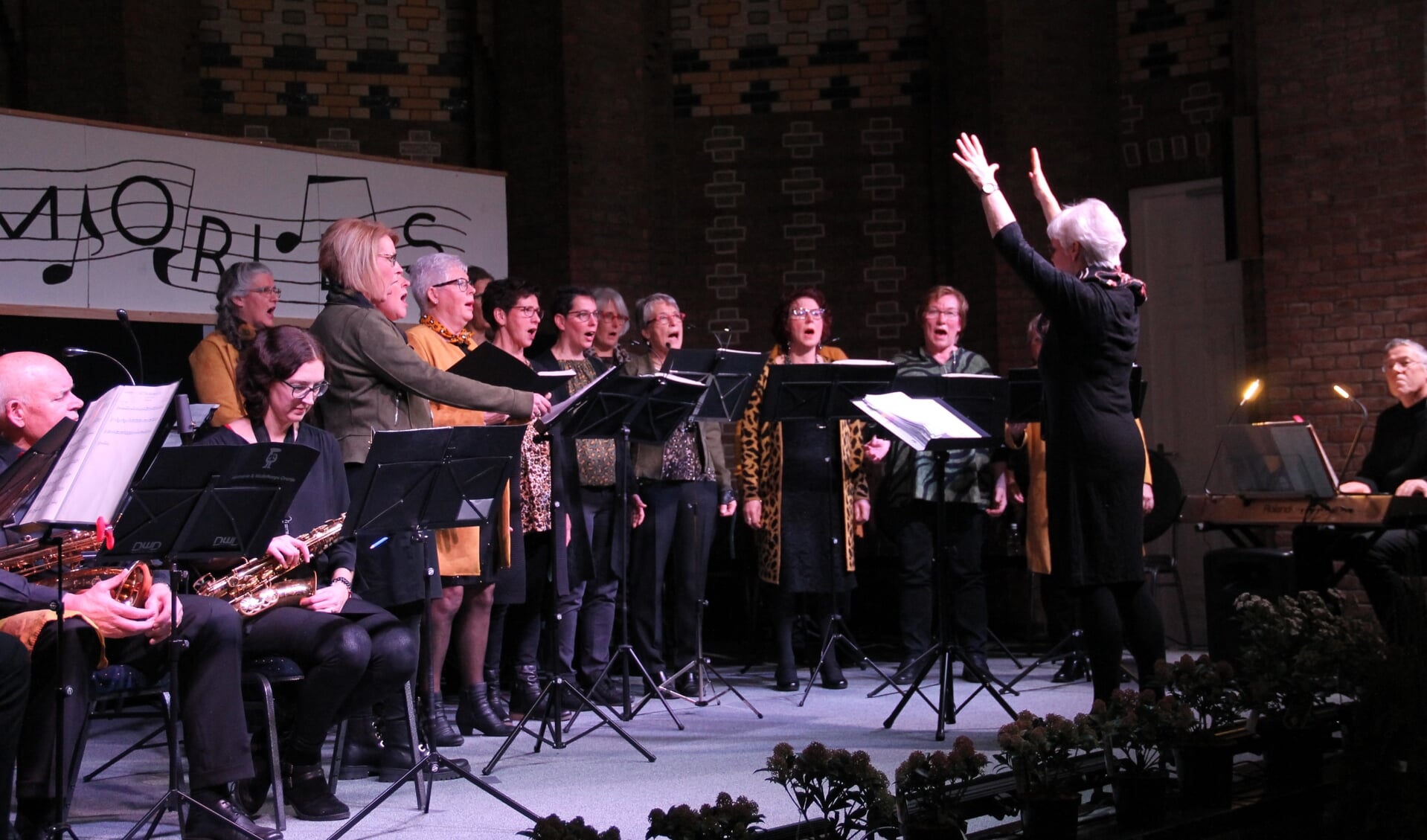 Vocaal Ensemble Vivace tijdens hun jubileumconcert in januari j.l.