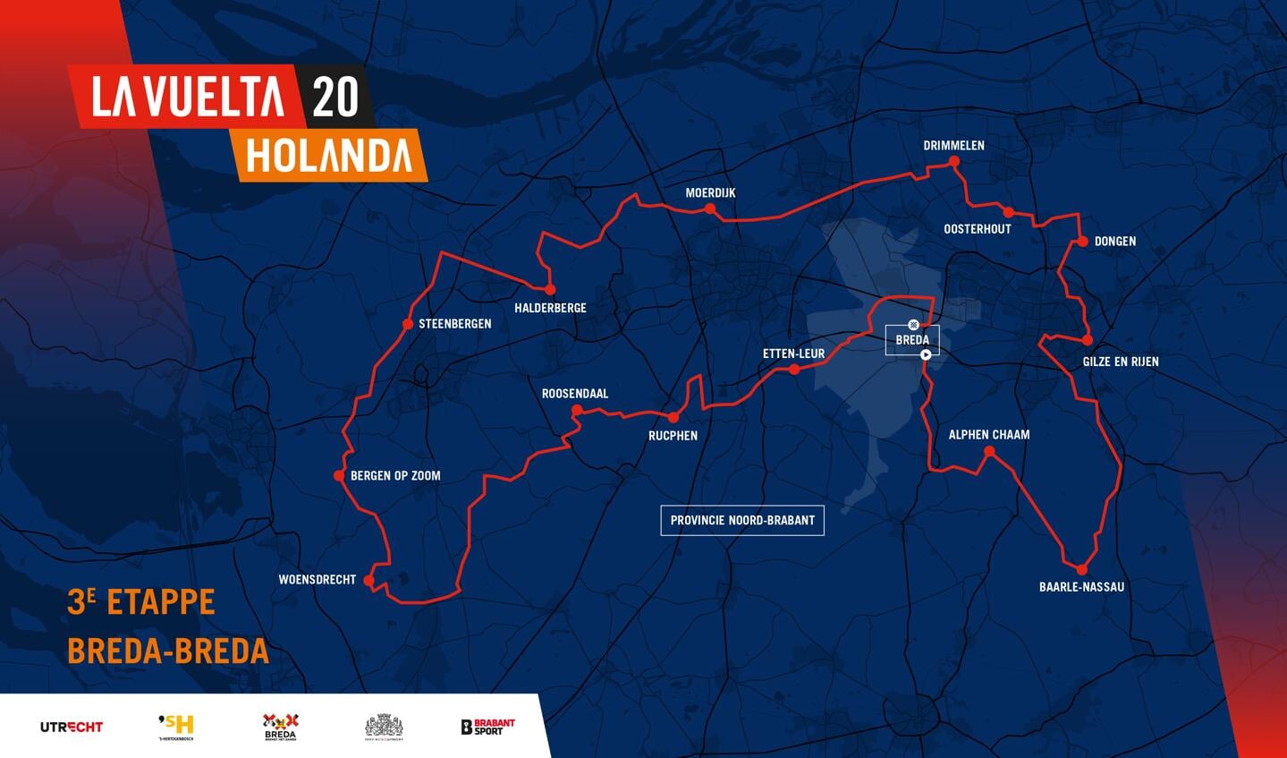 De etappe Breda-Breda, die in augustus 2020 verreden wordt.