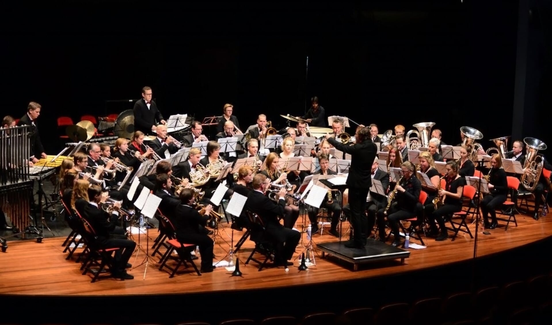 Fanfare Vlijt en Volharding tijdens concertconcours Terneuzen 2019.