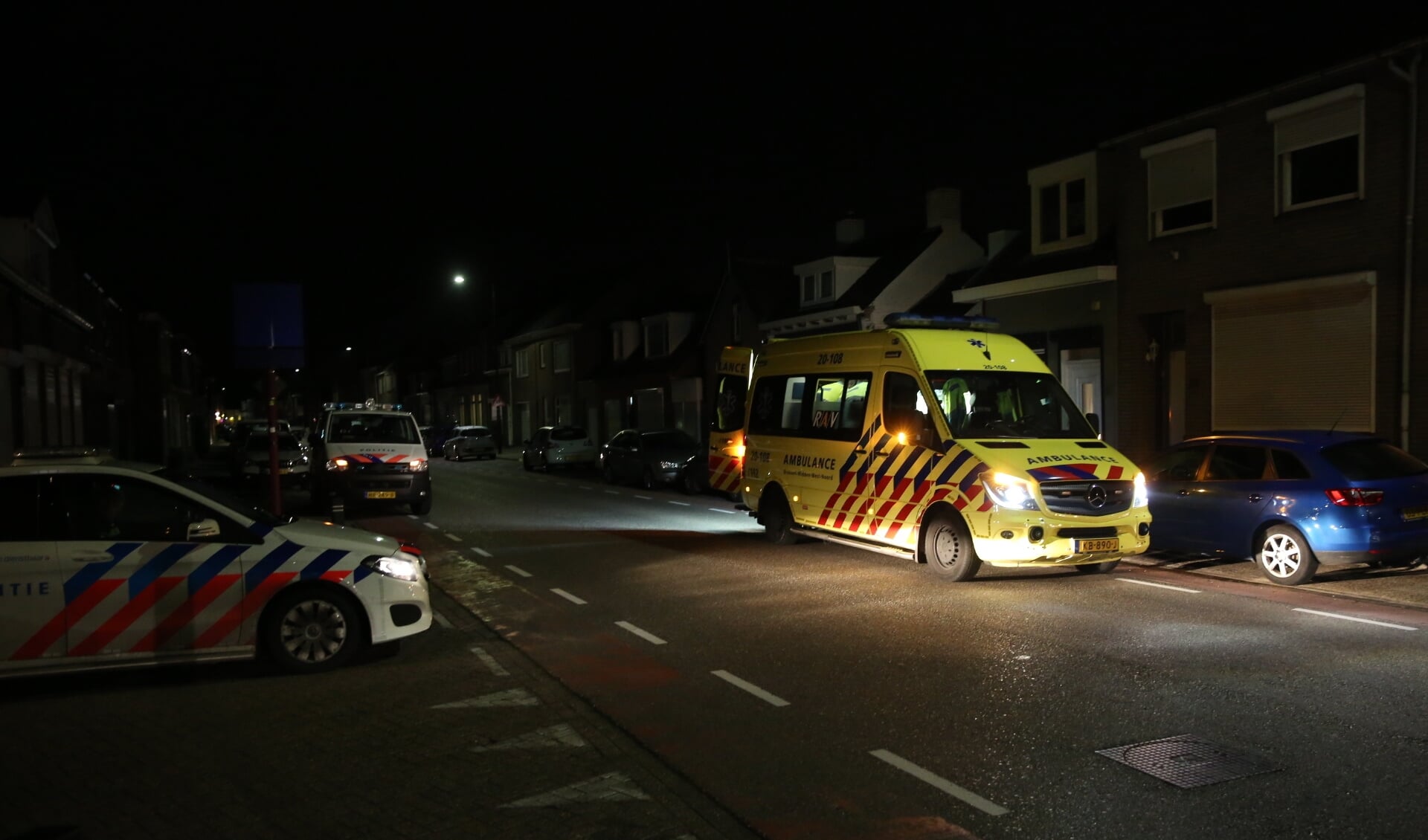 De politie en ambulance kwamen ter plaatse. 