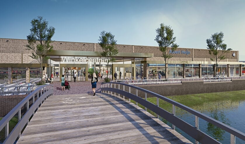 NIEUWE ENTREE VAN HET WINKELCENTRUM TEGENOVER DE BRUG AAN DE pOTTENBAKKERSSINGEL