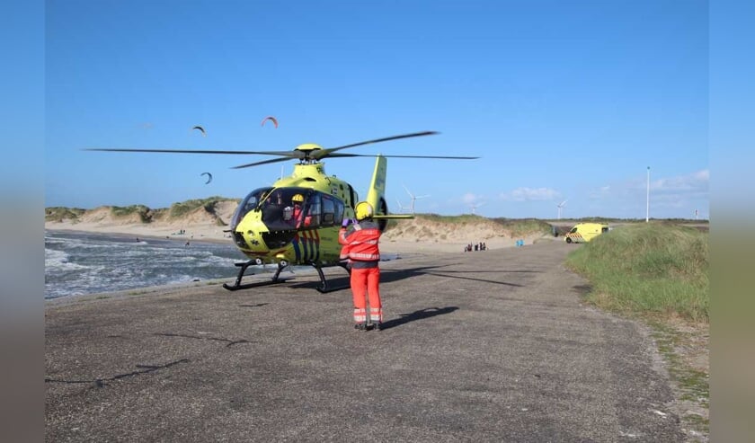 De traumahelikopter werd ook ingezet.