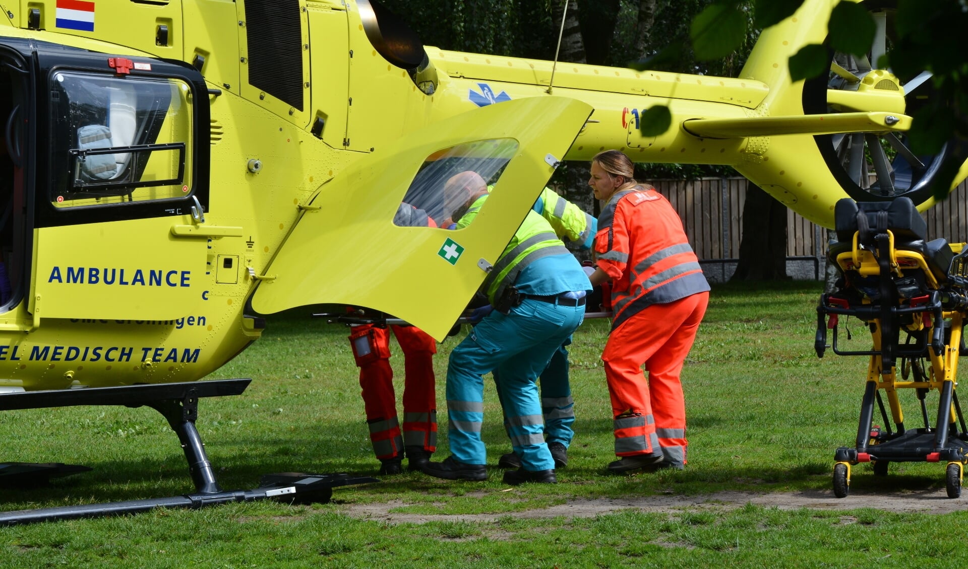 Het kind is met een traumahelikopter overgebracht naar het ziekenhuis.