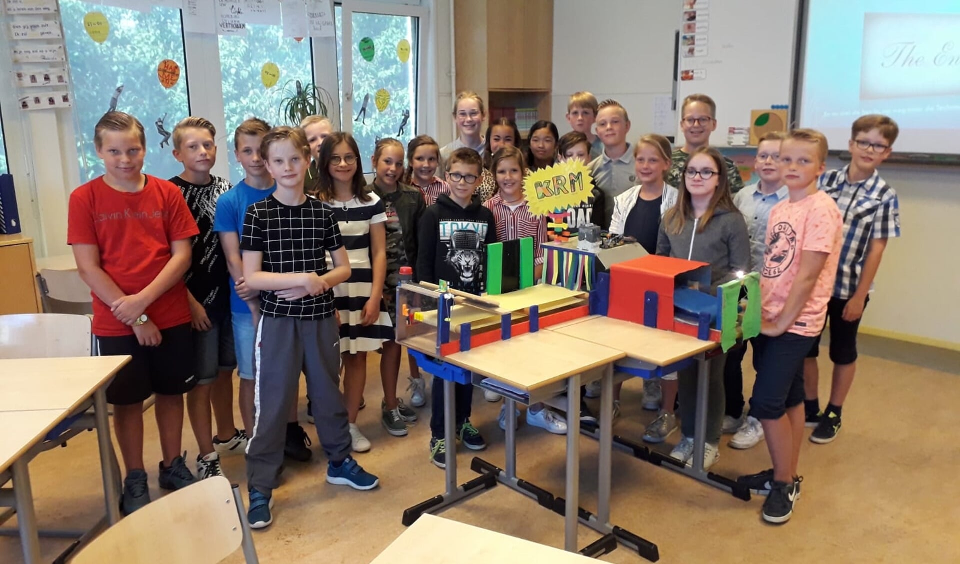 Groep 7/8 Juliana van Stolbergschool wint techprijs. FOTO L. SUURLAND