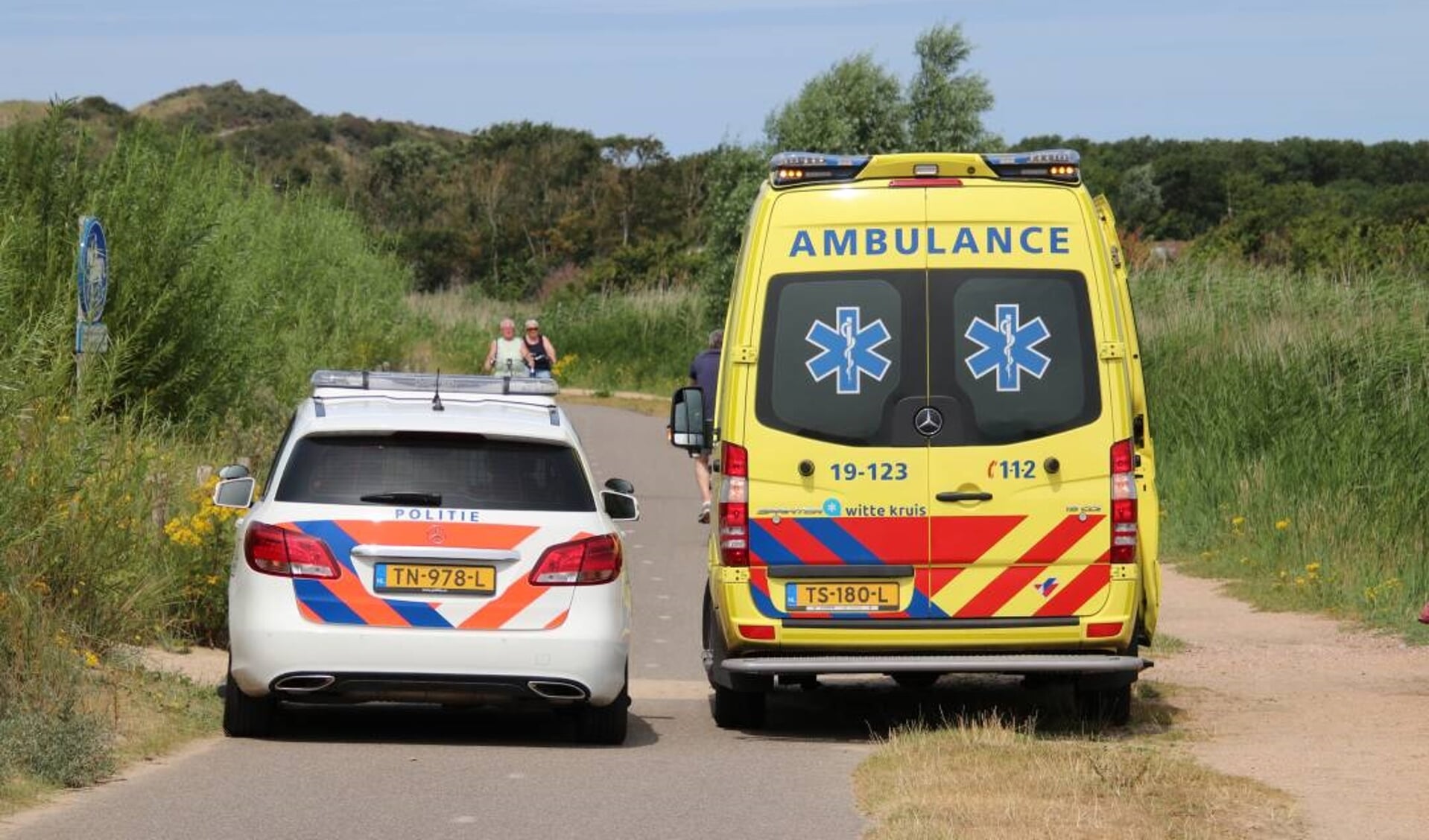 De ambulance en politie kwamen ter plekke.