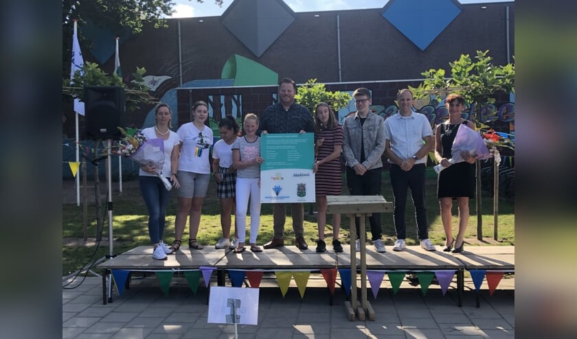 De ontwerpers, wethouder Thomas Melisse , Dankert Geene