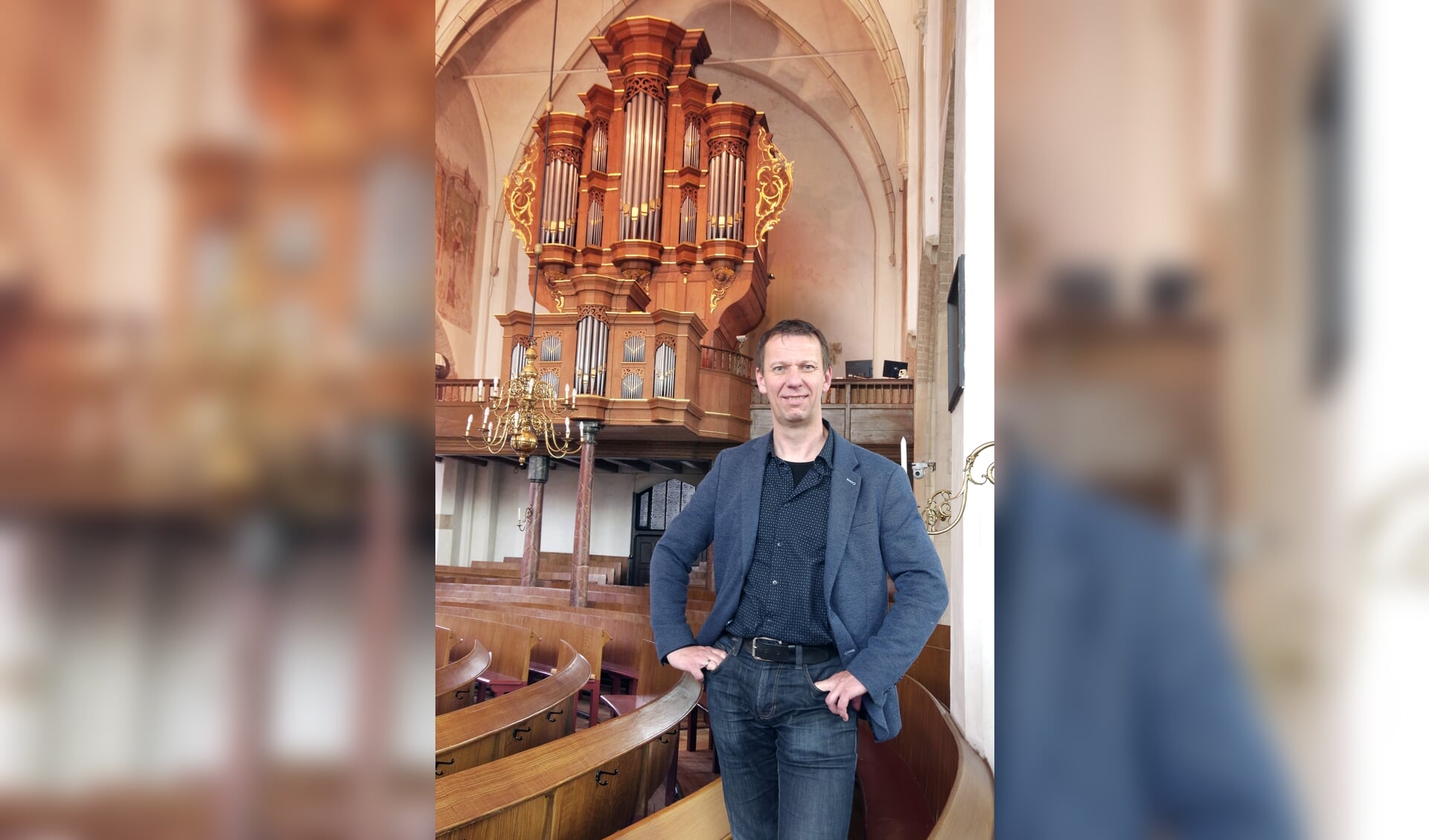 Harry van Wijk geeft op 23 juli een orgelconcert in de Nieuwe Kerk in Middelburg.