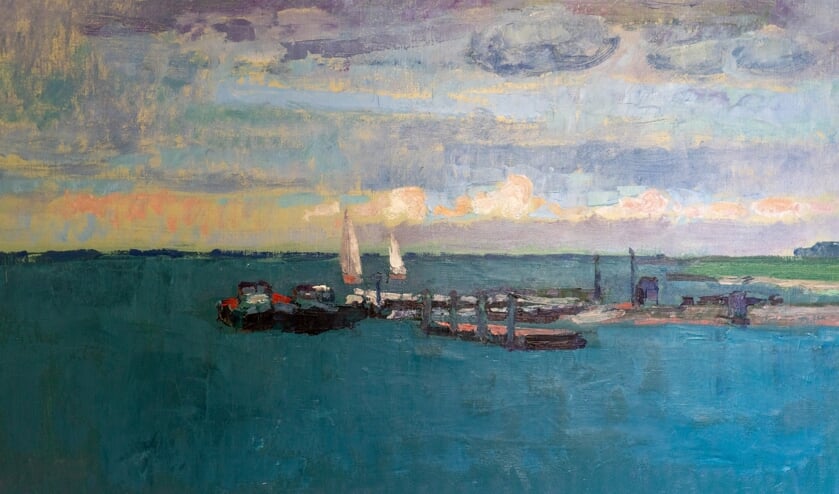 Het schilderij 'Katse Veer' van Gerard Menken. FOTO CHARLES R.M.M. LINSSEN