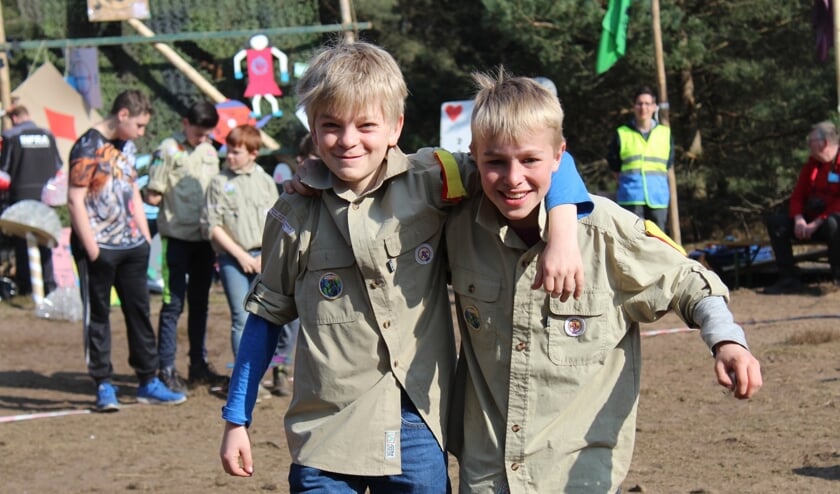 Leden van scouting Frederik Hendrik tijdens de regionale scoutingwedstrijden 2017