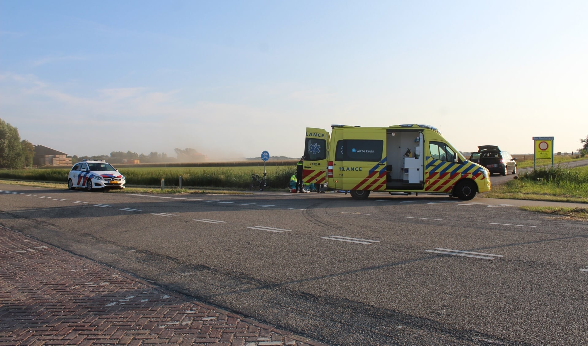 De ambulance en politie kwamen ter plekke. 