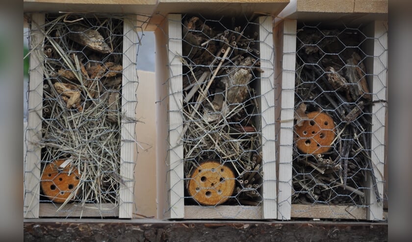 Zo ziet een echt insectenhotel eruit. FOTO LEO DEN HEIJER