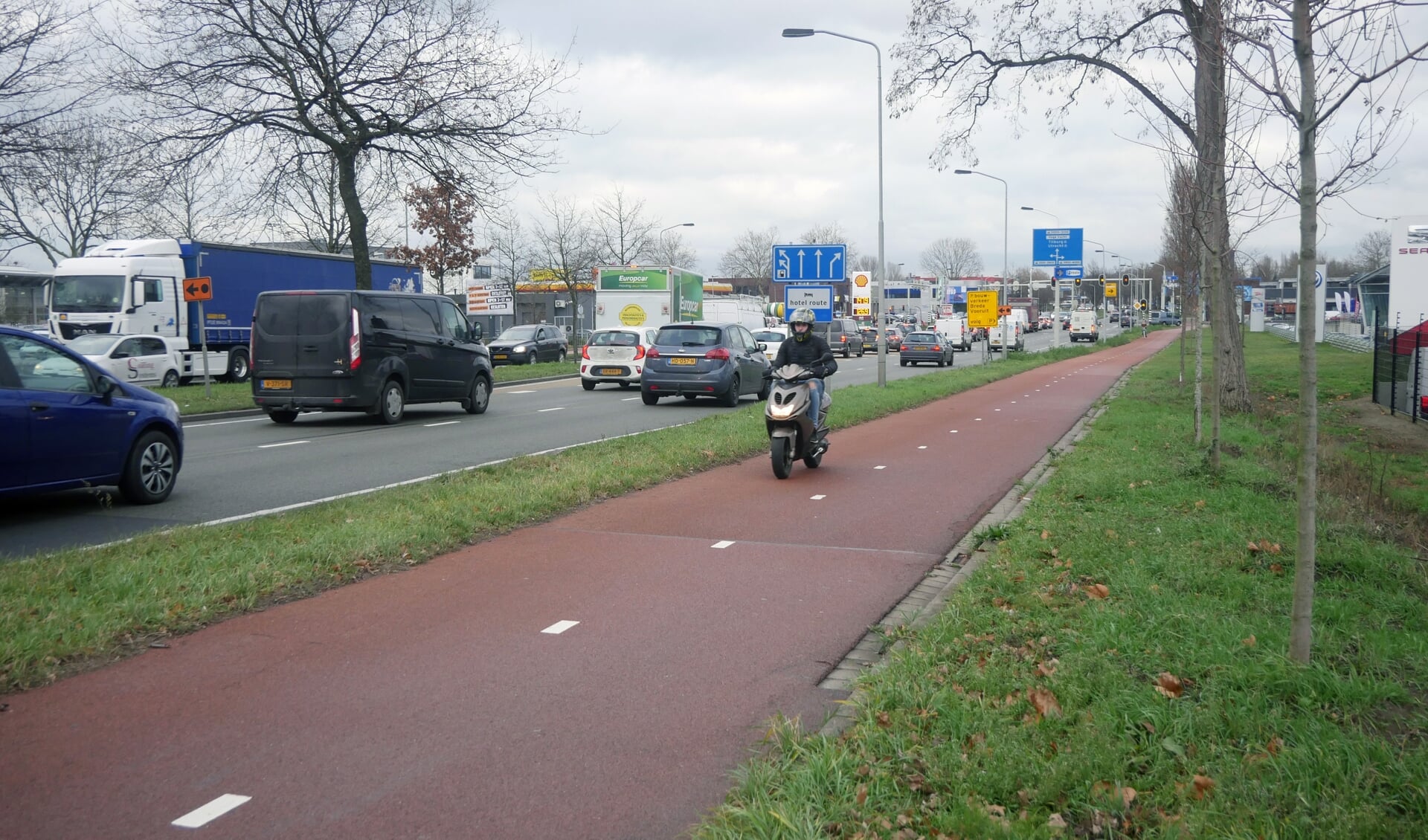 De noordelijke rondweg, richting Konijnenberg.