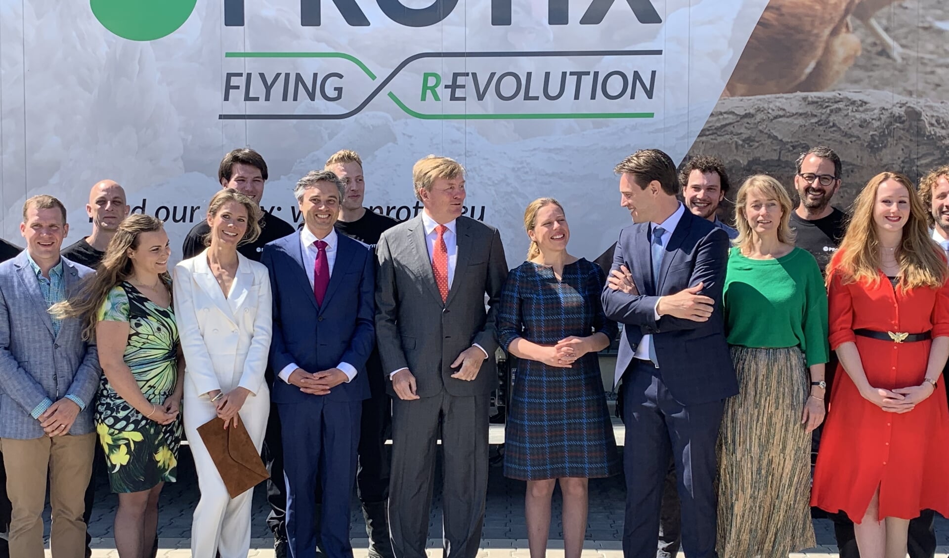 Koning Willem-Alexander opende in 2019 de nieuwste fabriek van Protix aan de Van Konijnenburgweg 