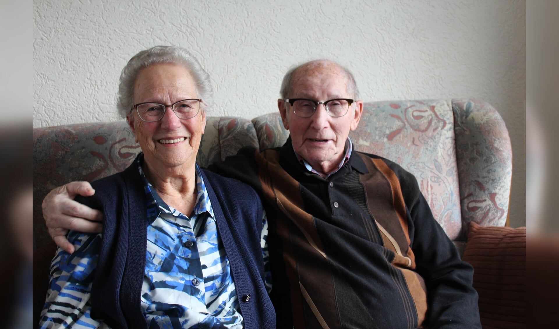Het echtpaar Ernest uit Steenbergen is na 70 jaar huwelijk nog erg gelukkig met elkaar.