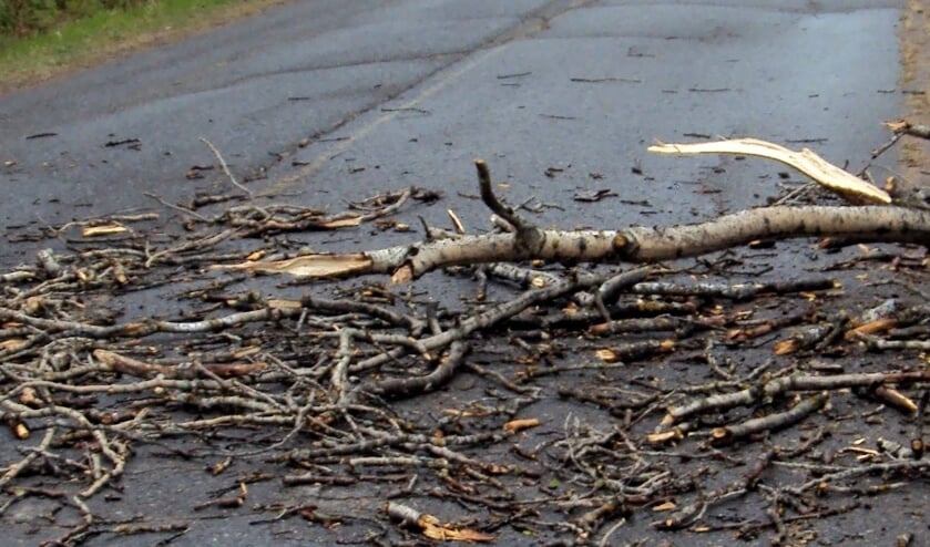Eerdere stormschade, foto ter illustratie