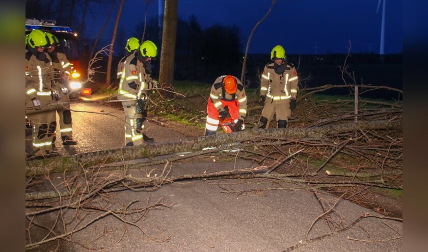 Eerdere stormschade, foto ter illustratie