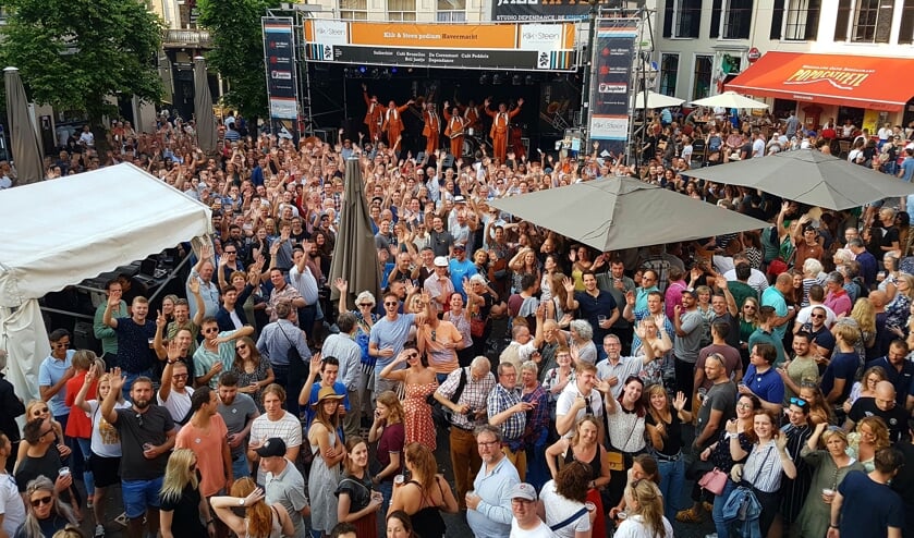 Drukte in de binnenstad met het Jazz Festival.