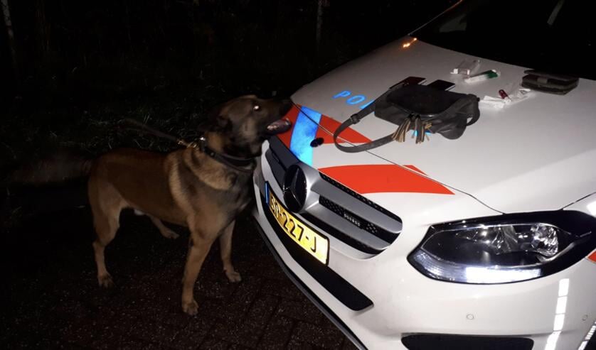 Hond van verdachte koperdiefstal bijt politiehond bij aanhouding op industrieterrein in Kats