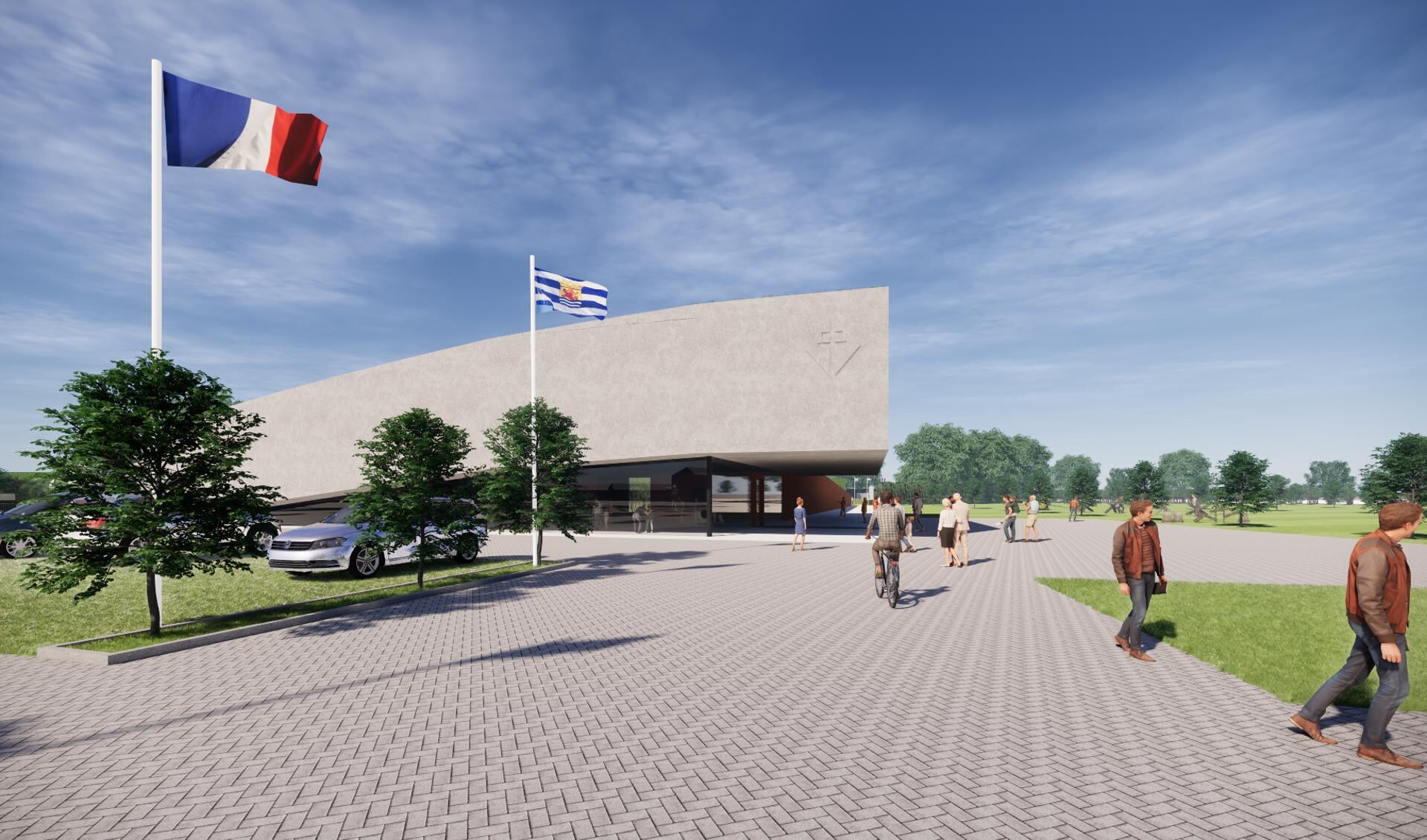 Een beeld uit de oorspronkelijke plannen voor het nieuwe museum.