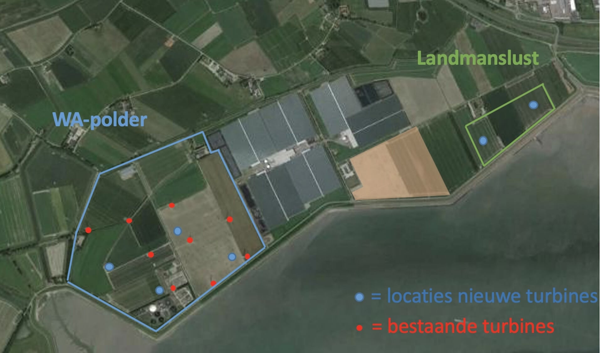 Een overzicht van de plannen voor de windparken Willem-Annapolder en Landmanslust.