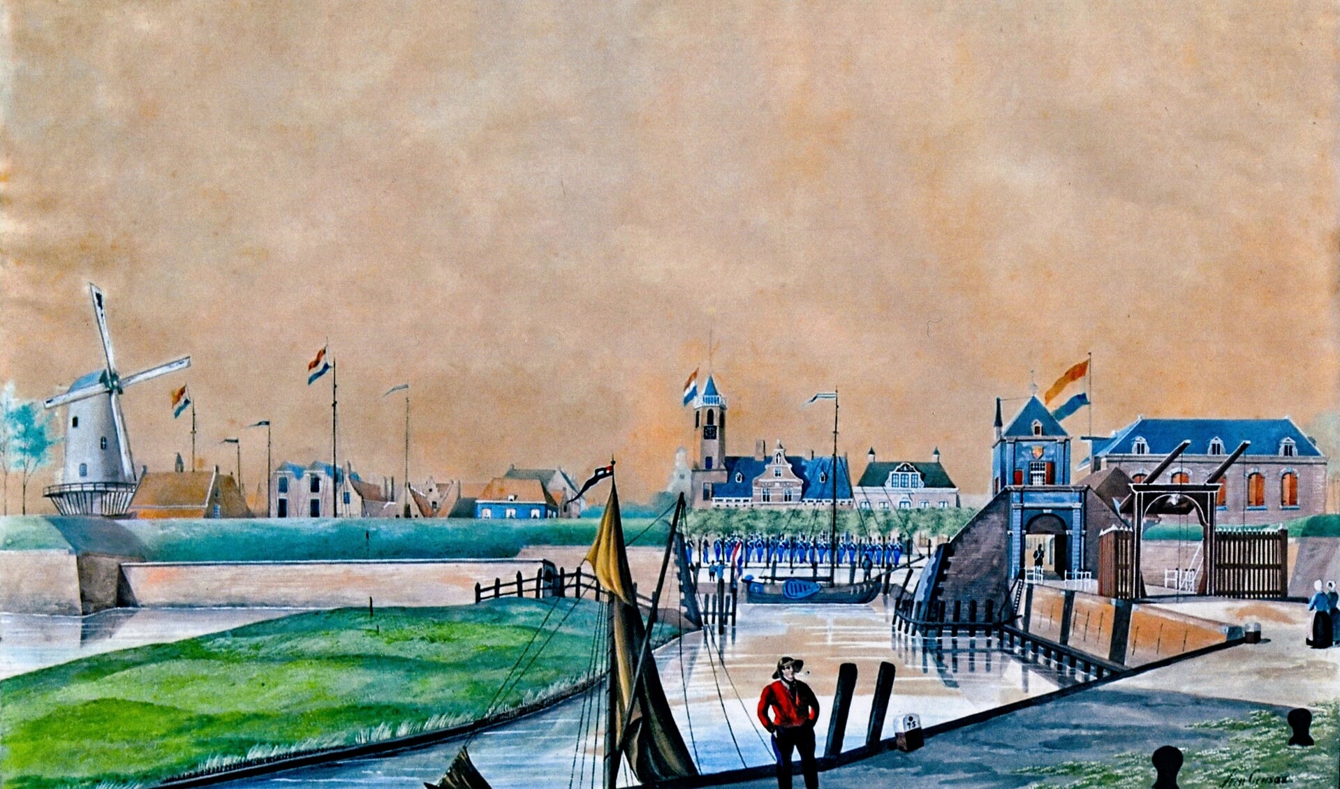Willemstad rond 1830. 