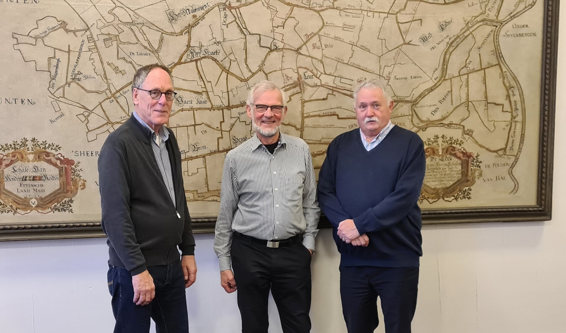 Bestuur Seniorenraad met v.l.n.r. Jaap Lucieer, Jaap Visser en Cees Musters