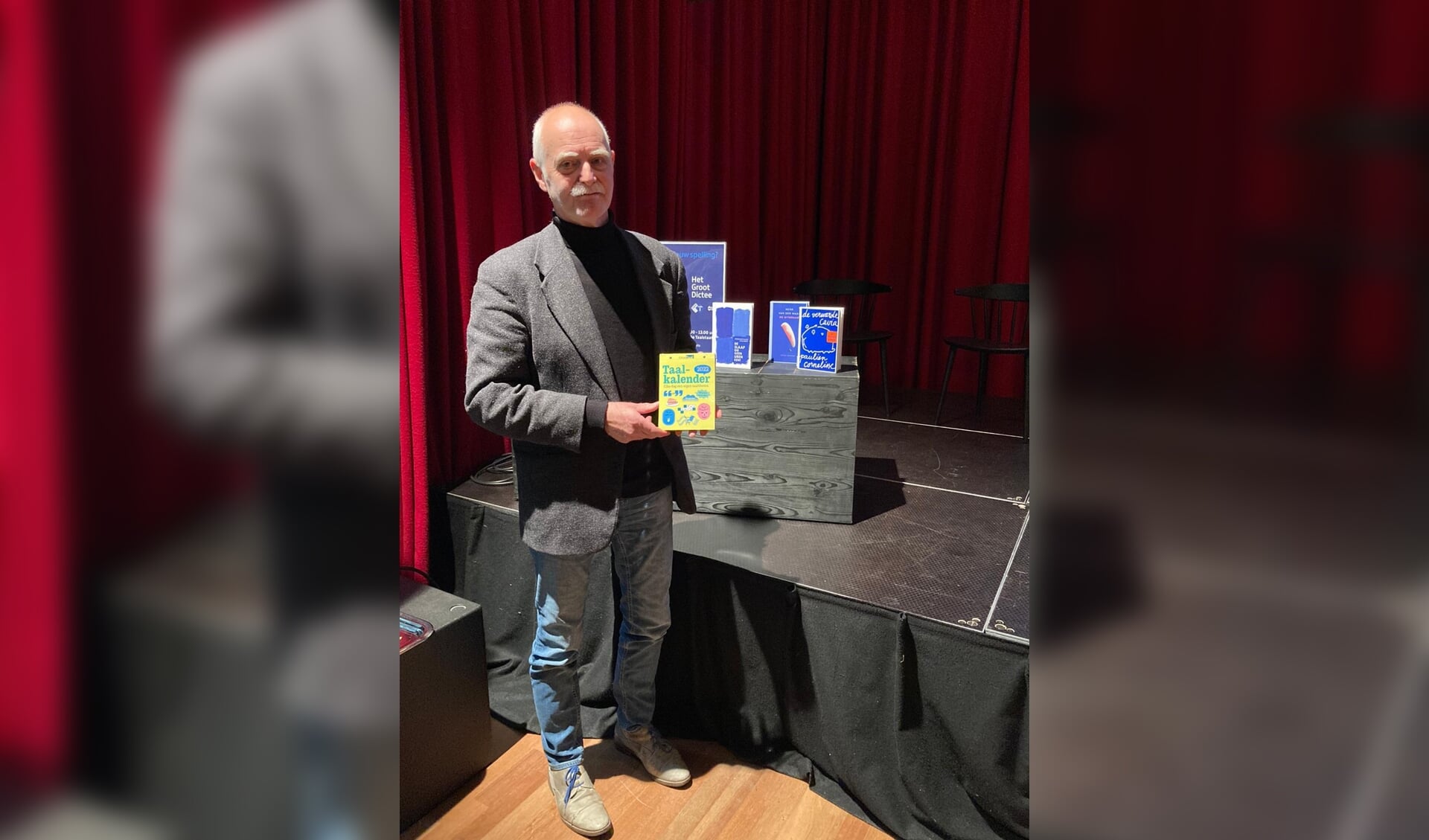 Winnaar in bibliotheek in Roosendaal Pieter van Diepen.