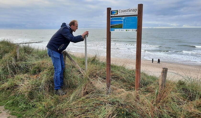 Wietse van de Lageweg van Building with Nature bij de CoastSnap in Domburg
