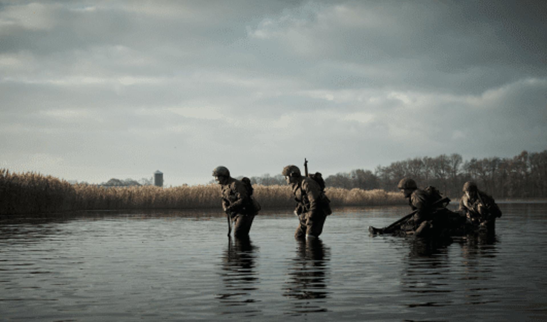 Een beeld uit de film 'De Slag om de Schelde'.