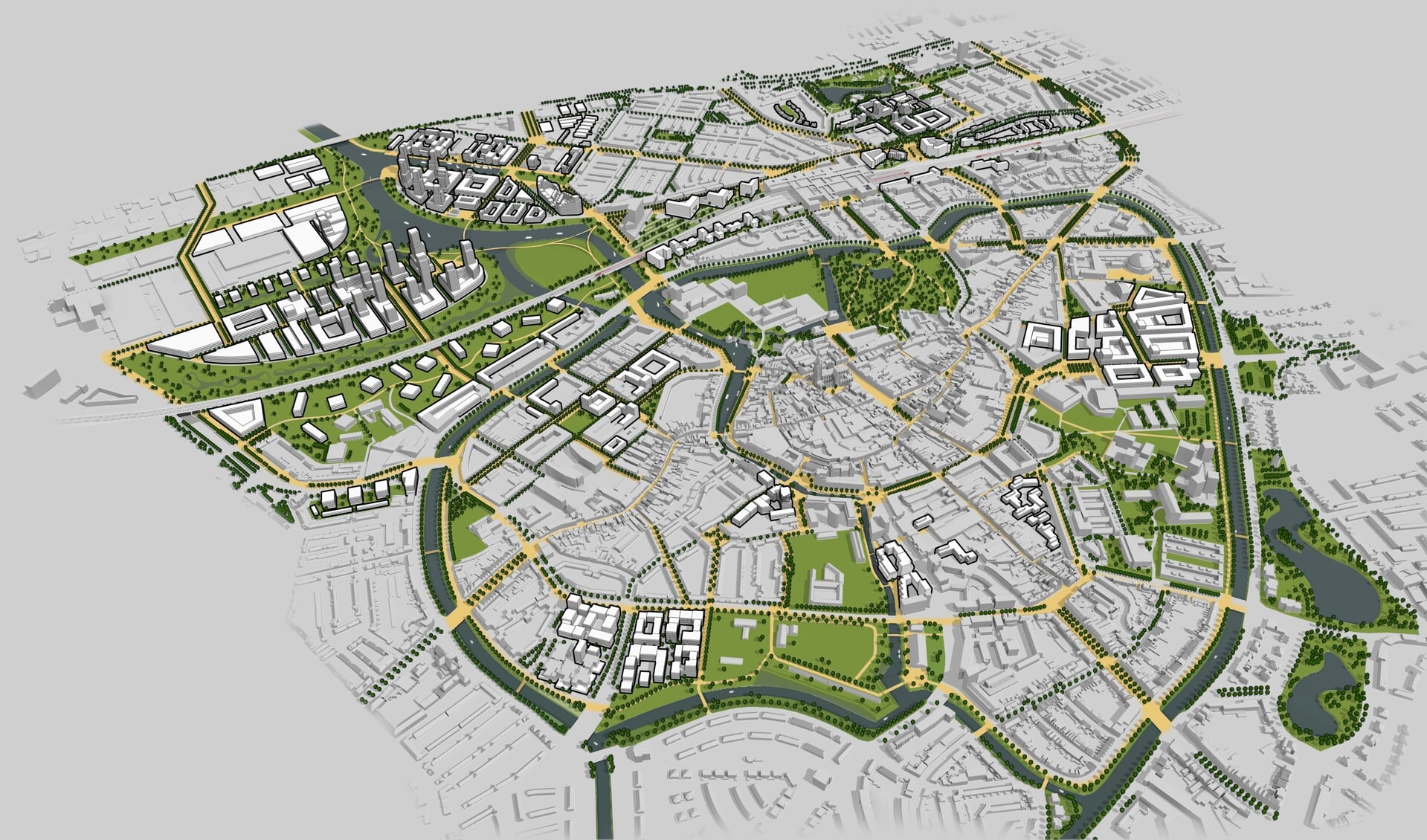 Een impressie van hoe Breda er in 2040 uit zou kunnen zien