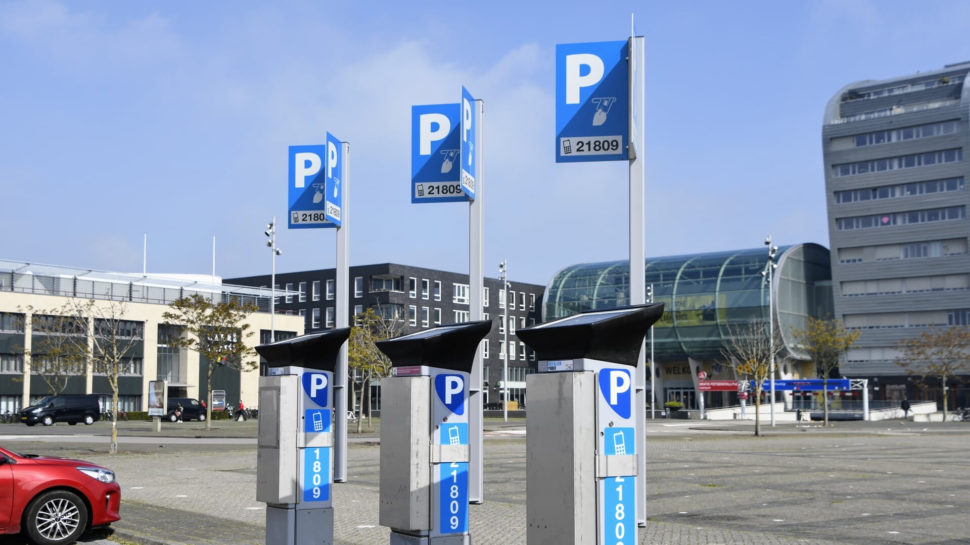De parkeerautomaten op het Chasséveld.