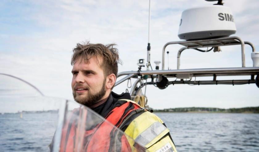 Marco Jobse in actie bij de KNRM.