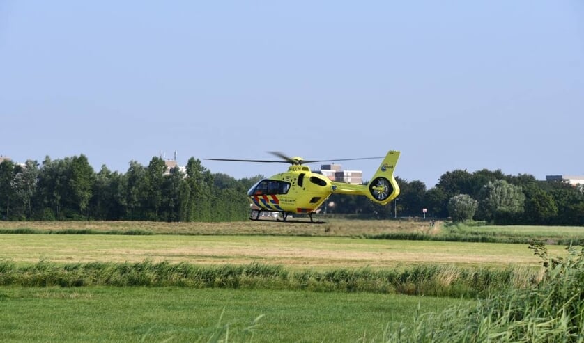 De traumahelicopter bij de Schotelweg
