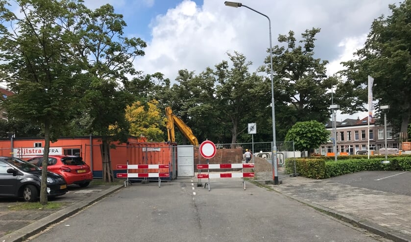<p>De Wilhelminasingel tijdens de werkzaamheden</p>