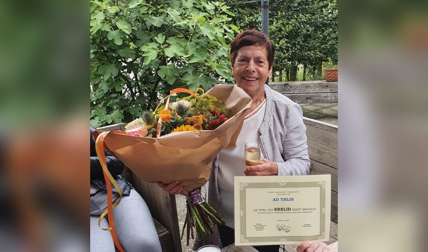 <p>Huldiging Adje Thijs en benoeming tot erelid.</p>