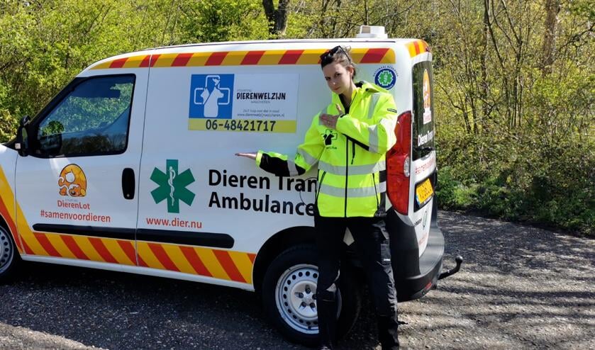 <p>Marcella Keus zet zich in voor de dierenambulance.</p>
