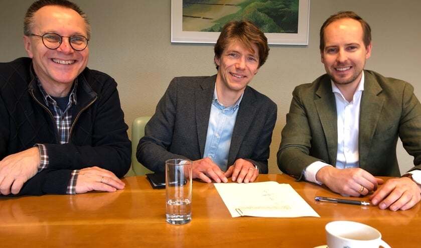 Het bestuur van Stichting De Rijckere Orgel 1776
Vlnr: Bram de Wolf (secr), Gerard Boot (vz), André Poortvliet (pm)