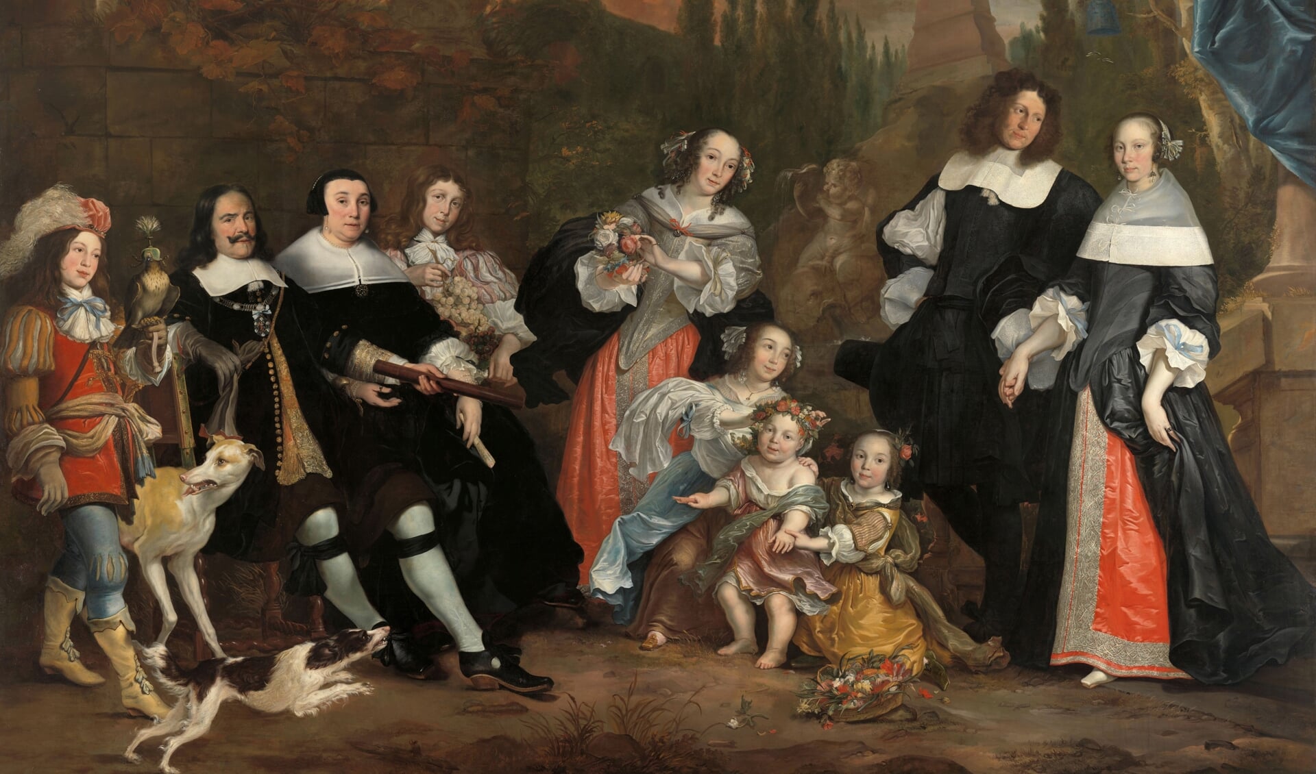 Michiel de Ruyter en zijn familie.