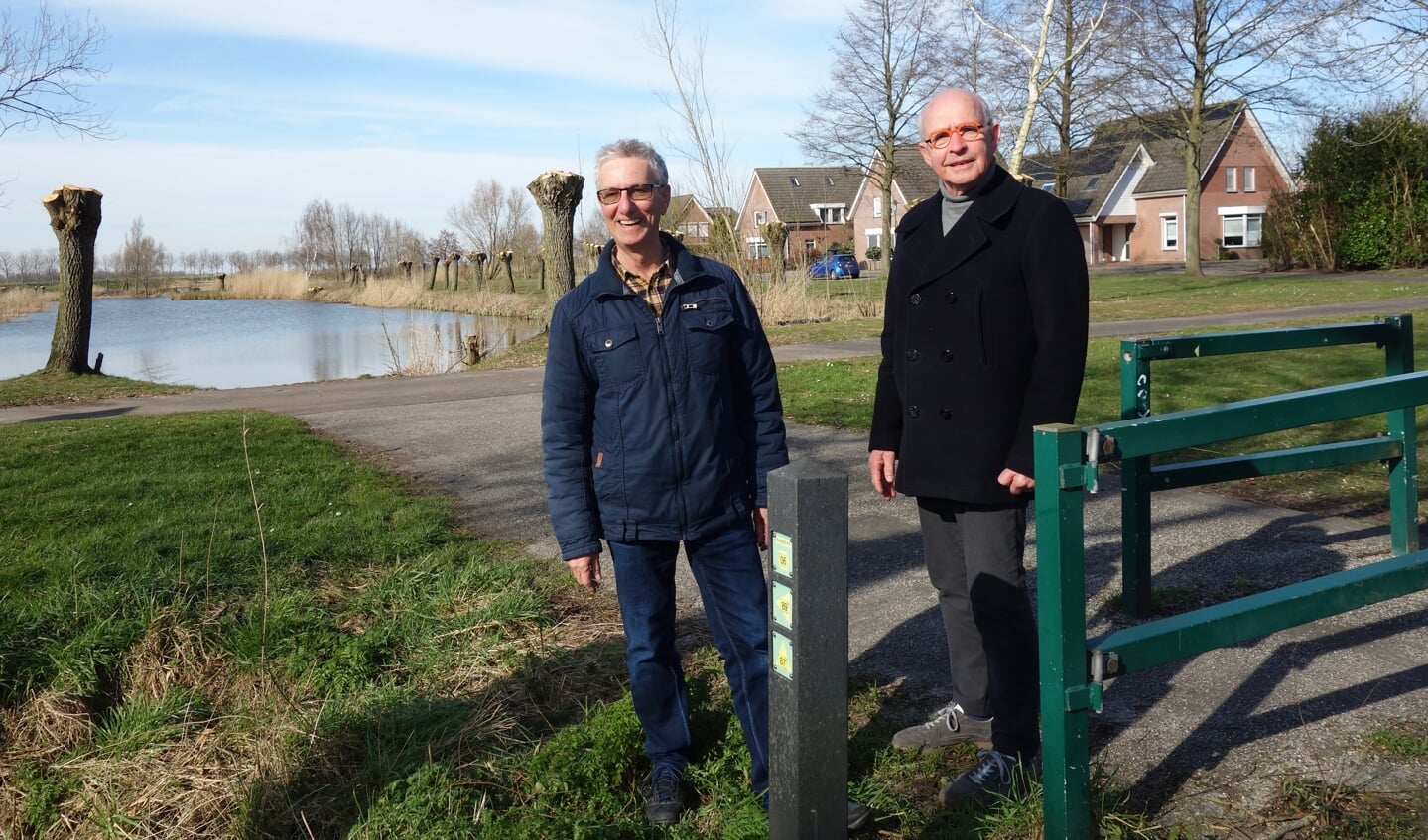 Arno vd Maarel en Richard Driessen bij de Blankershove vijvers in Oud Gastel.