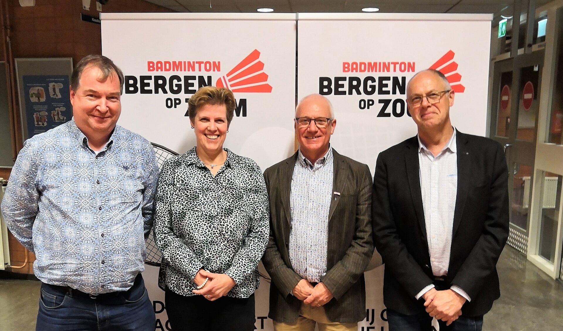 Het interim-bestuur: v.l.n.r. Peet de Crom, Petra Touw, Wilfried Willemen en Robert de Gier.