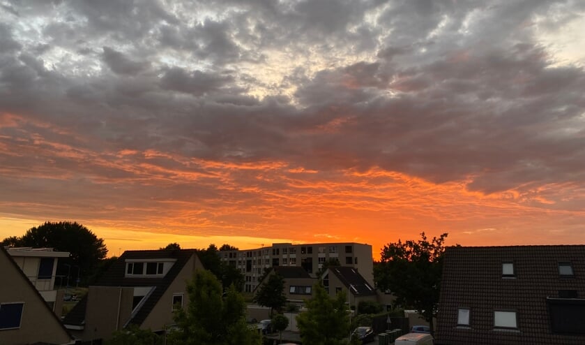 Zonsondergang donderdagavond.