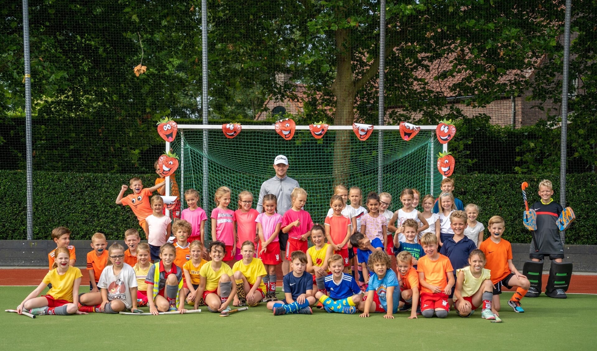 De deelnemers staan klaar voor de start