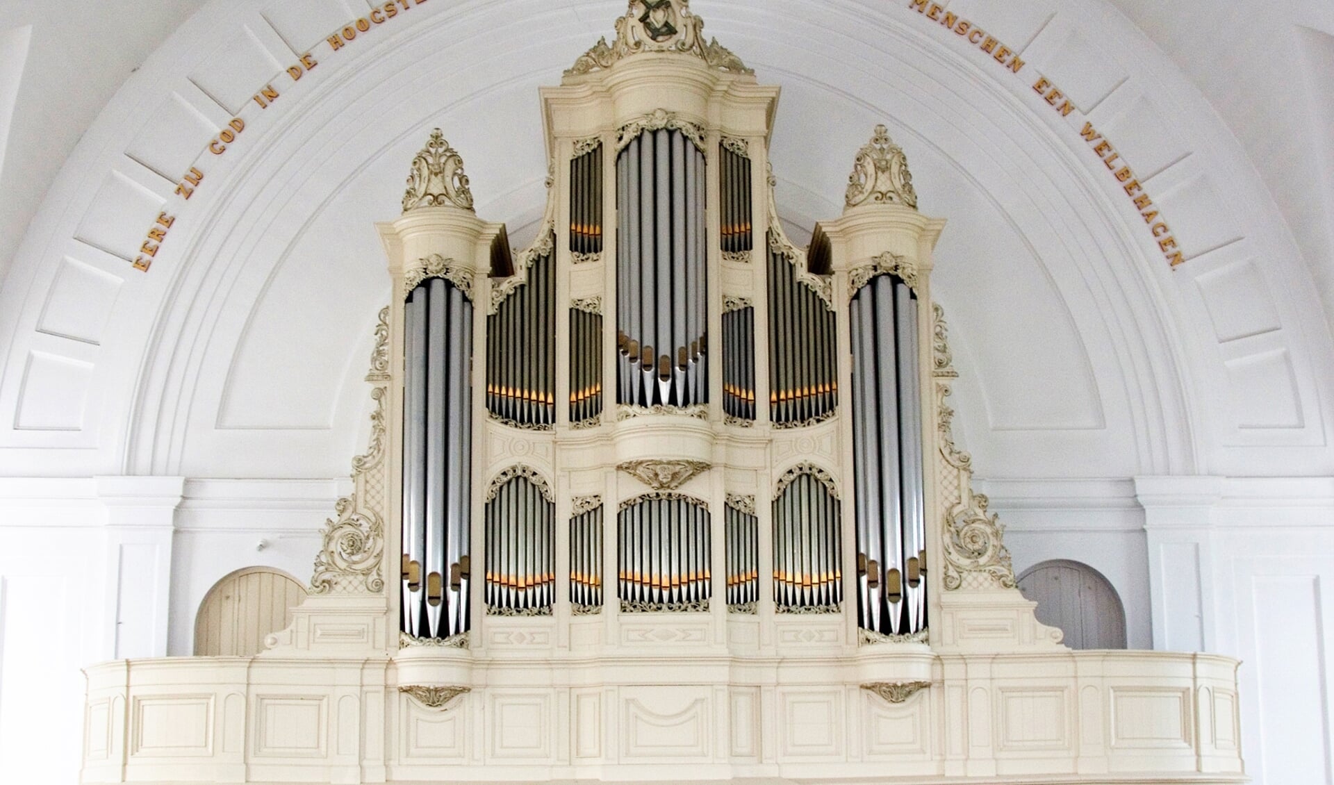 Het Van Dam-orgel in de Nicolauskerk in Wolphaartsdijk.
