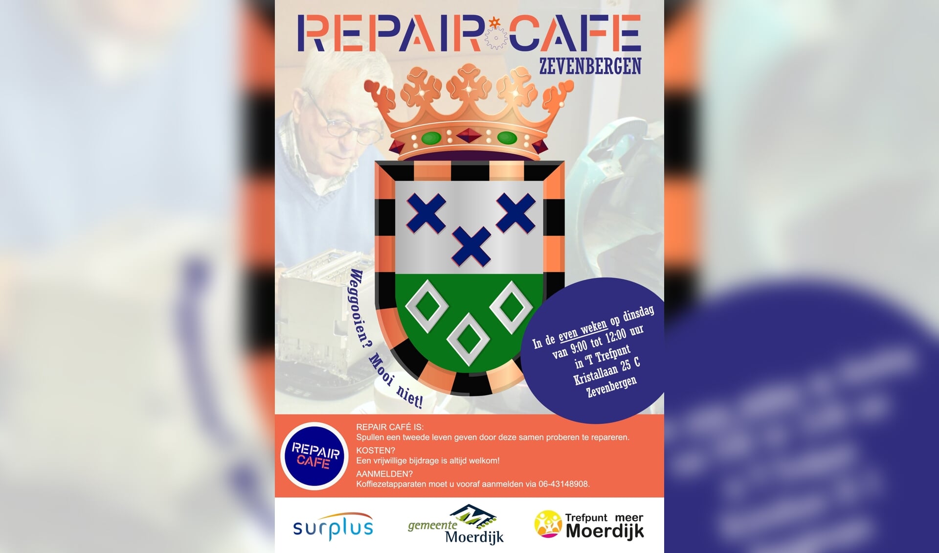 Flyer van het Repair Café