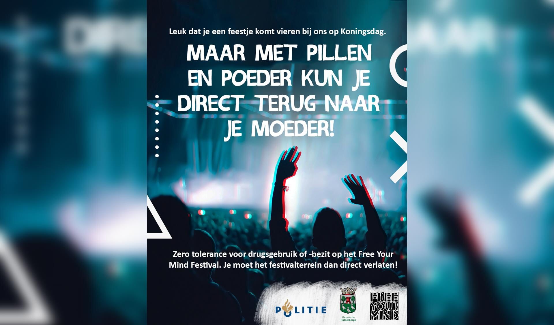 Pillen en poeder mee naar Free Your Mind Festival? Direct terug naar huis Al het nieuws uit Pillen en poeder mee naar Free Your Mind Festival? Direct terug naar huis Al het nieuws uit
