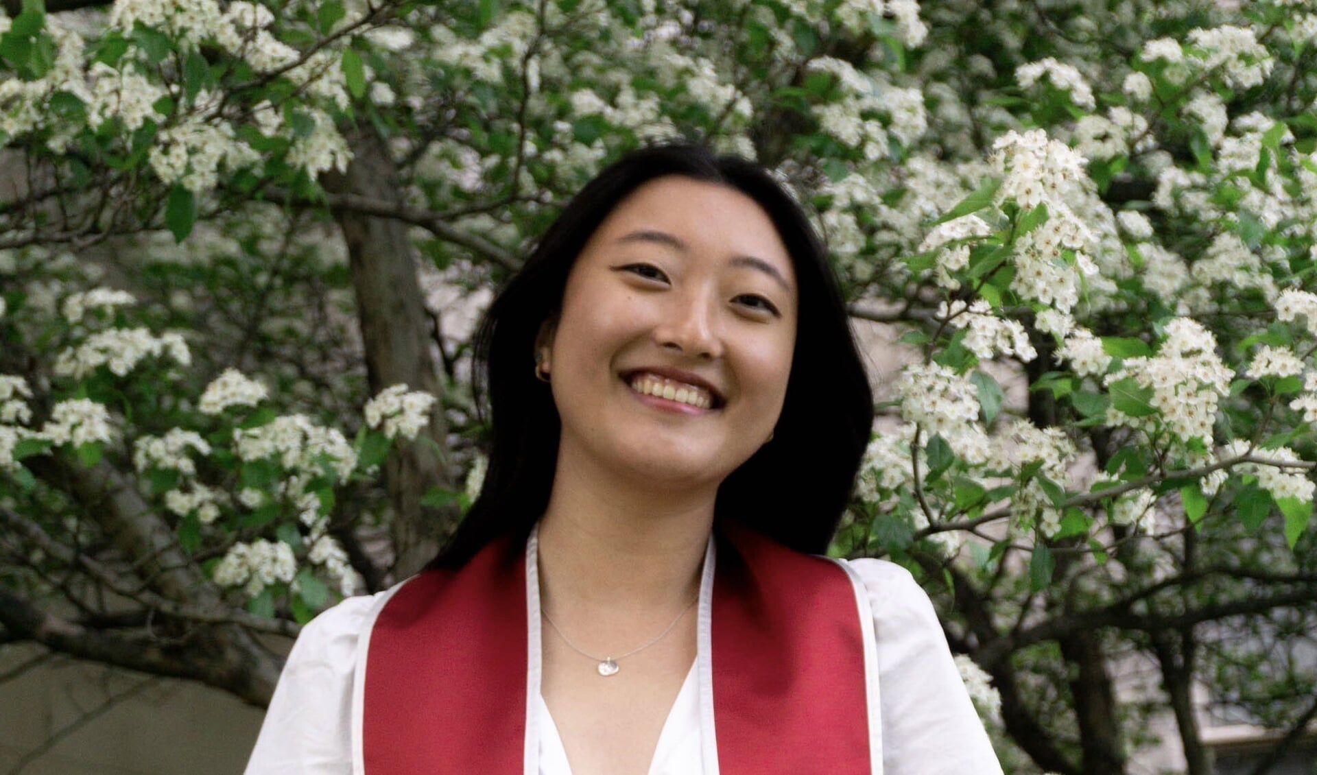 Emily Kim, een van de drie beiaardstudentes die een concert geven op het Goese carillon