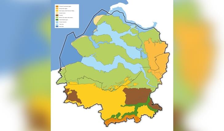 Kaart van het Schelde Delta gebied
